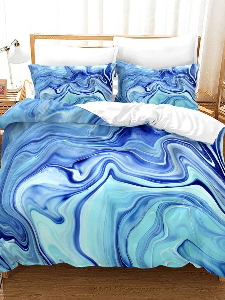 Luxury Queen Bedding Set Colors Marble King Size Soft Skin Friendly Duvet Cover Set With Pillowcase Suitable For All Age Groups