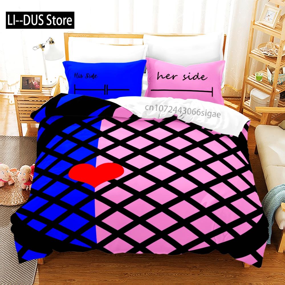 King Queen Lovers Bedding Set Single Twin Full Queen King Size Lover Oil Painting Bed Set Aldult Kid Kawaii Duvetcover 001