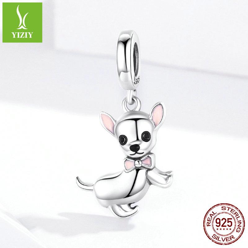 Chihuahua S925 Sterling Silver Puppy Pendant Bracelet – Cute Animal Fashion Accessory SCC1317