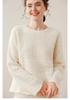 2026 Spring/Fall Thickened Cashmere Hollow Round Neck Knitted Sweater - Versatile Red Crochet Base Layer