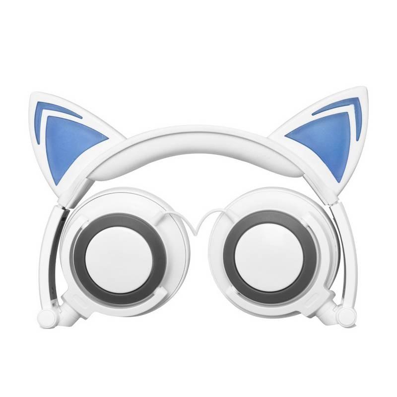 Foldable Headphones Cat Ear Led Music Lights Gaming Headset Stereo Super Bass