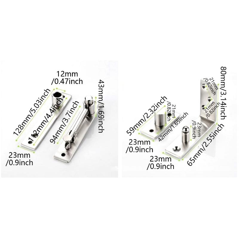 Invisible  Hinges 360 Degree Pivots Designs Concealed Door Hinges Adjustable Pivots Hinges  Simple Installation for Secret Door 
