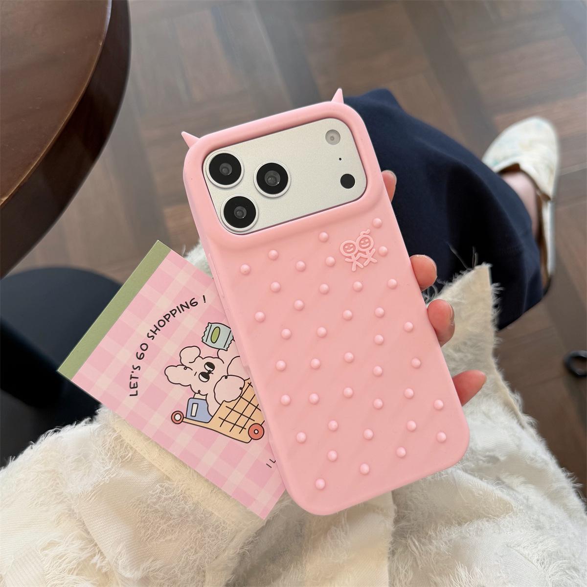 

Korean Devil Horn Spiky Decompression Phone Case for iPhone 14, 13, 12 & Apple PROMAX Series iPhone16