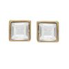 Estele Gold Plated Kundan Square Stud Earrings