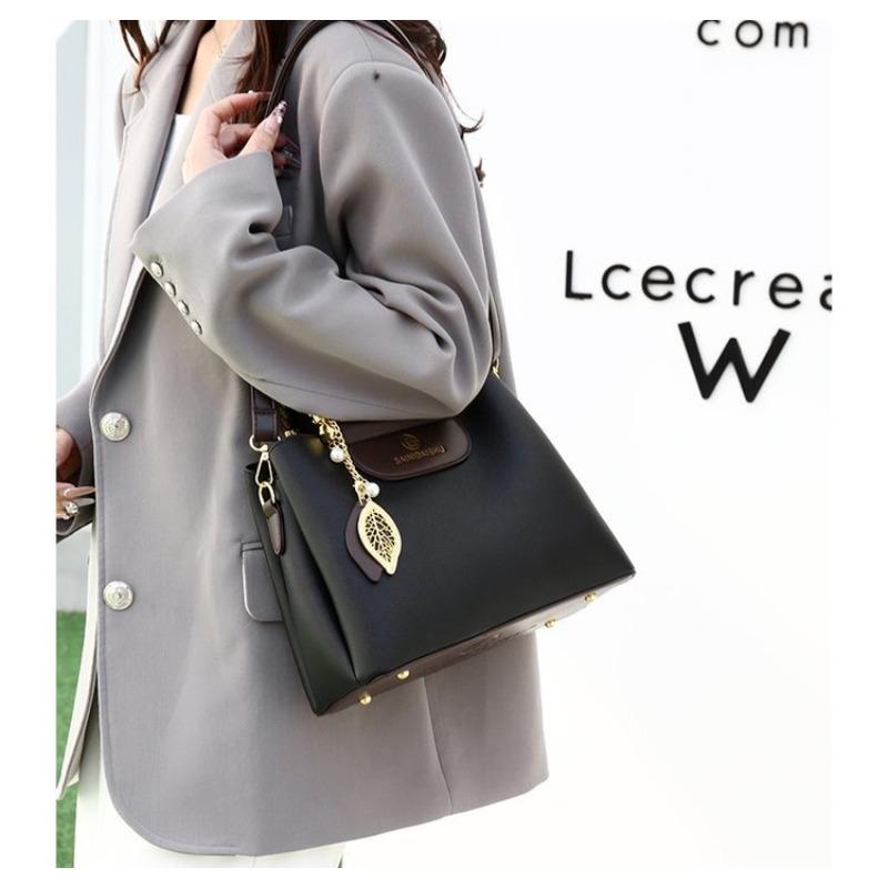 Elegante bolso tipo cartera con cremallera, moderno bolso de mano de gran capacidad para el trabajo, moderno bolso de mano con doble asa