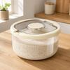 Moisture-Proof Rice Container with Hinged Lid Transparent Sealed