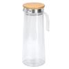 1.2L Acrylic Transparent Juice Bottle Cold Water Pitcher Jug for Bar Home UseBamboo Lid