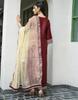 Women Designer Party Wear Silk Blend Salwar Suit Indian Bollywood Top Tunic Kurta Pant Dupatta