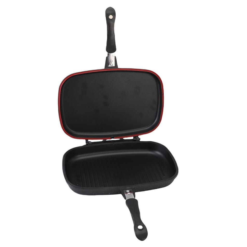 Double Sided Frying Pan Non Stick Uniform Heating Grill Pan for Gas Stove Kitchen Supplies