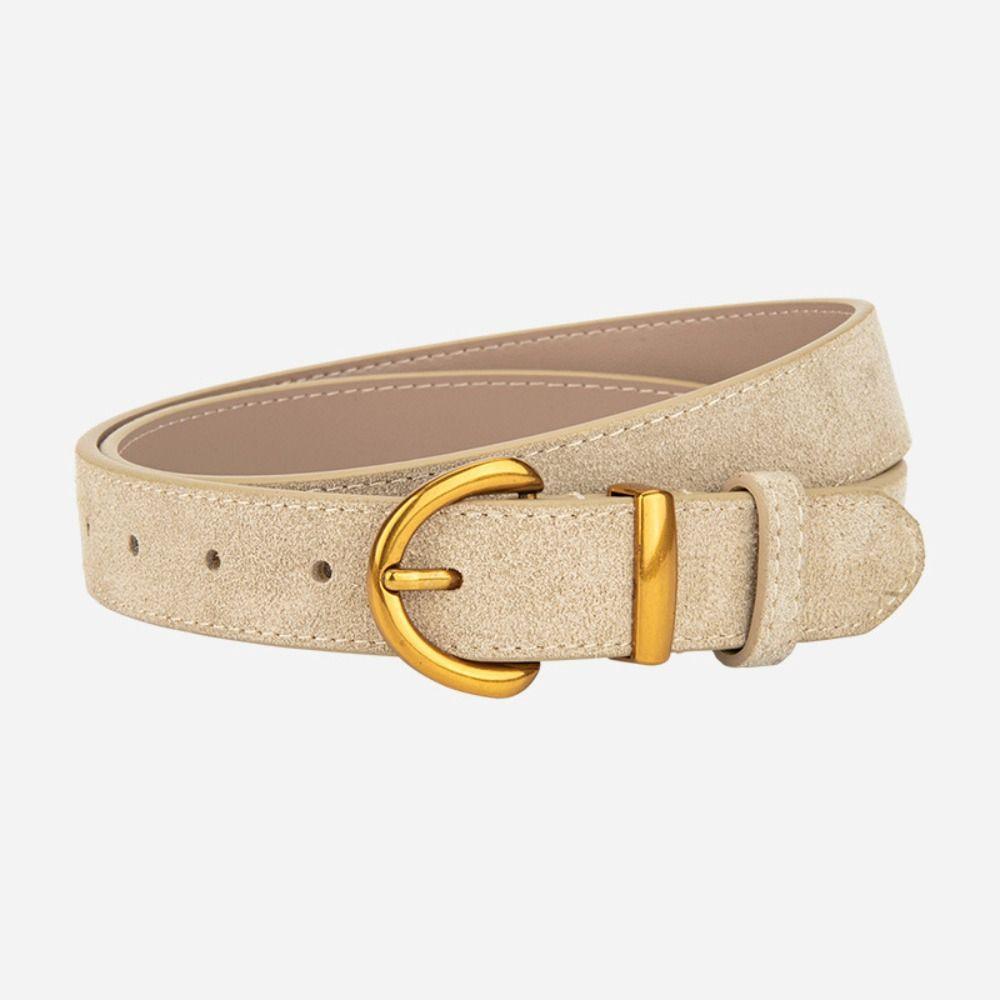 Fashion Luxury Design Suede Leather Belt Casual Versatile Business Waist Strap Trendy Trouser Dress Belts