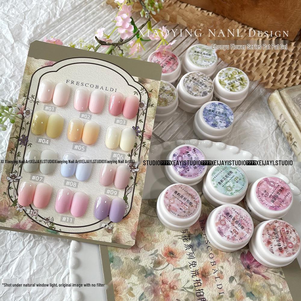 

12-Color Spring Island Flower Gel Nail Art Set - Xiaoying 5g No-Wash Photo-Therapy Gel Polish