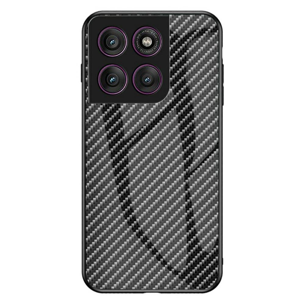 

Чехол для Motorola Edge 60 Pro 5G Закаленное стекло Ударопрочный чехол для телефона Black Fiber