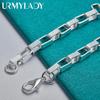 925 Sterling Silver 5mm Box Chain Bracelet Fashion Charm Jewelry