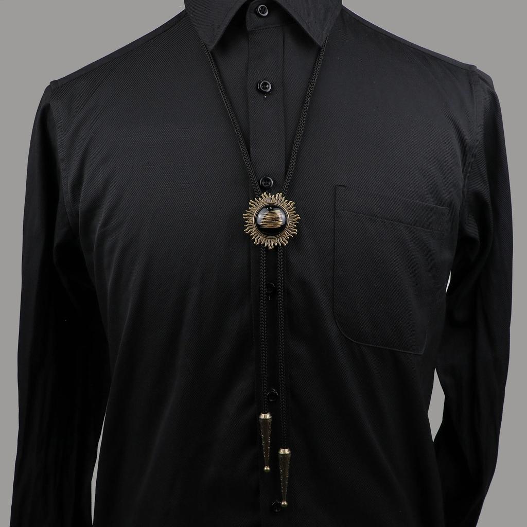 Vintage Aborigéni, Kožená Kravata, Trendy, Kravata Bolo, Western, Kovbojská Košeľa, Náhrdelník