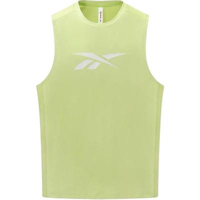 Logo Trykk Sports Kasual Fitness Løping Trening Strikket Rund Hals Ermeløs Vest Menn Topper Limegrønn 24SRM419MG01