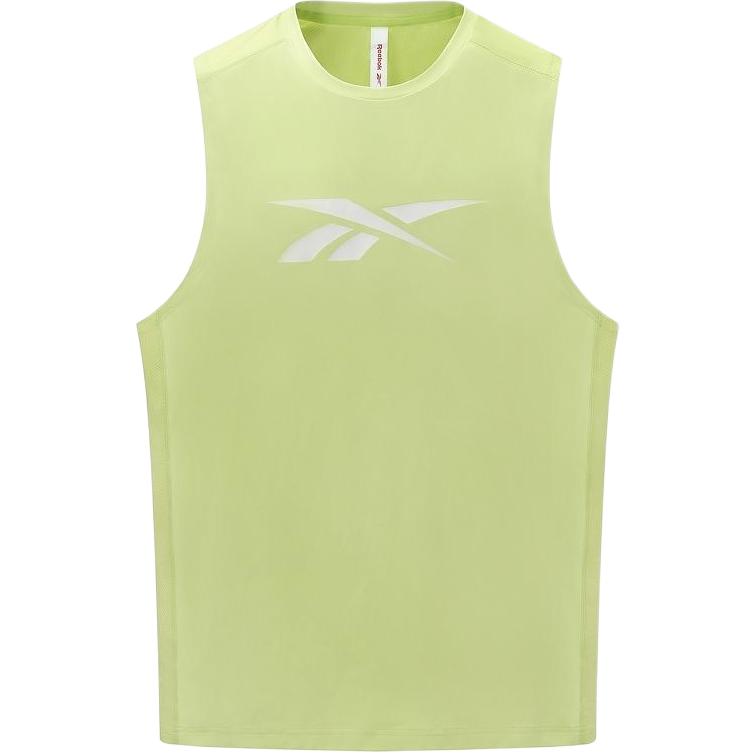

Reebok Logo Print Sports Casual Fitness Running Training Knit Crew Neck Sleeveless Vest Men tops Lime-Green 24SRM419MG01 L