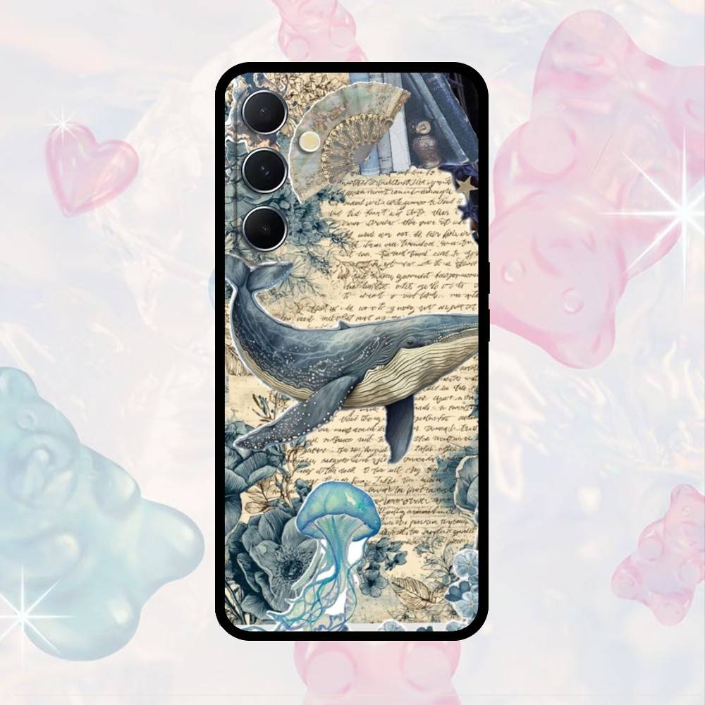 AAA Whale  Phone Case For Samsung S25,S24,S21,S22,S23,S30,Ultra,S20,Plus,Fe,Note,10,9,5G Black Cover