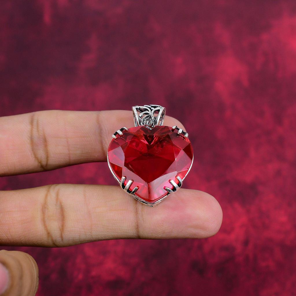 Rubellite Pendant, 925 Sterling Silver Pendant Gemstone Jewelry, Handmade Pendant Amazing Jewelry, Gift For Her