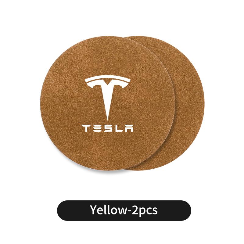 2PCS Car Valve Coaster Water Cup Holder Anti-slip Pad Mat For Tesla Model 3 Model S Model X Model Y Roadster Bonina Coil Juguete