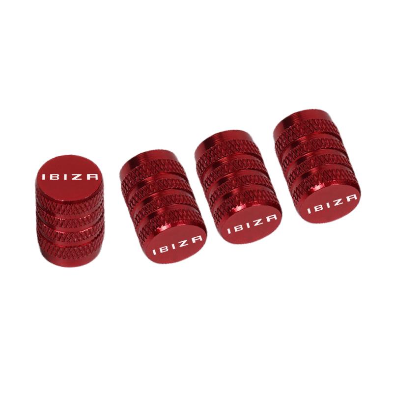 rldf3 4pcs Car CNC Aluminum Tire Valve Air Port Stem Cover Caps For SEAT IBIZA Accessories