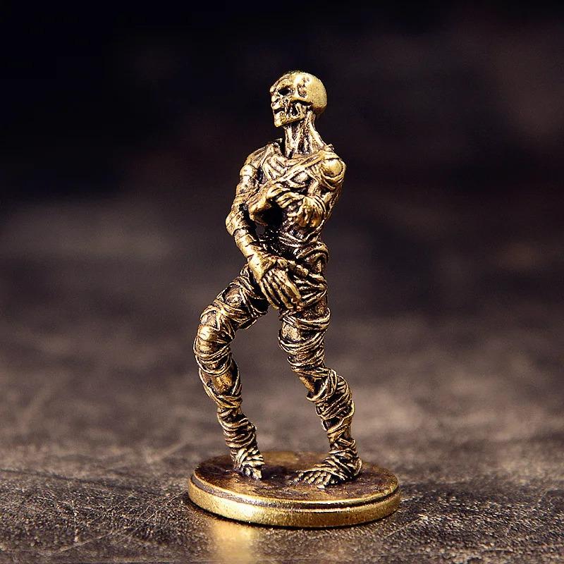 copper Solid Death Zombies Small Statue Vintage Characters Miniatures Figurines Desktop Decorations Crafts Home Decors Ornaments