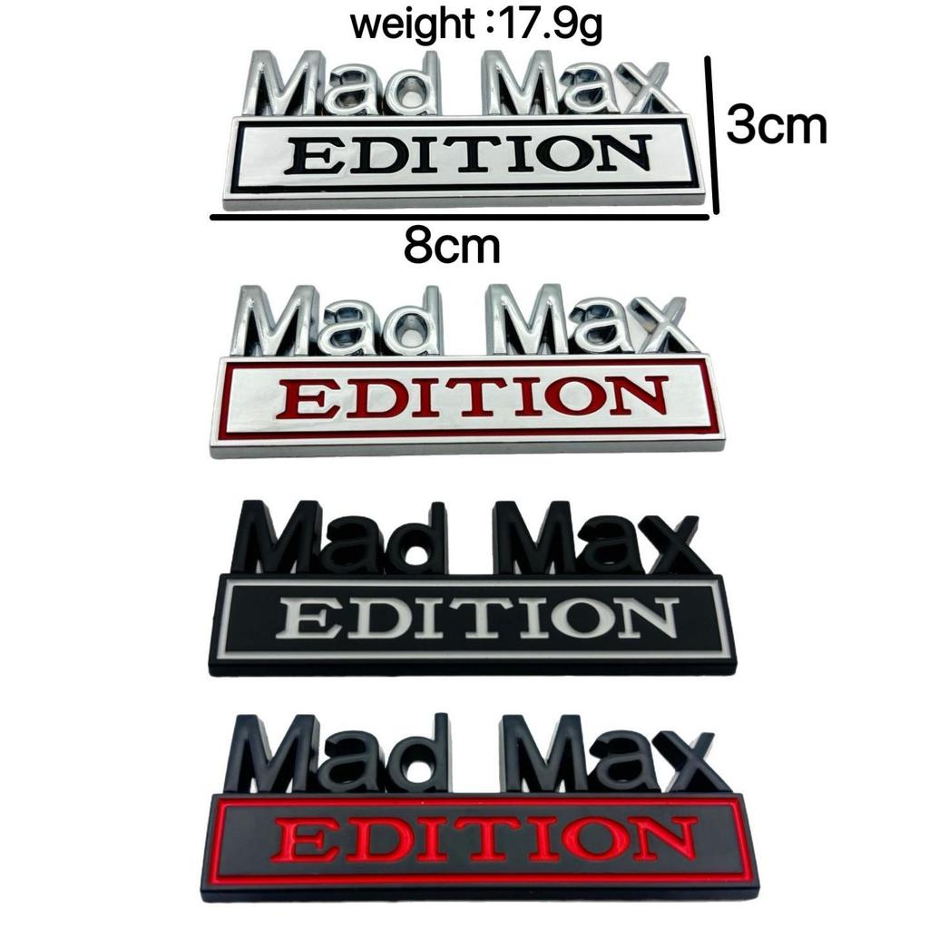 Venta Caliente Transfronteriza Emblema de Guardabarros de Coche MAD MAX - Edición Pegatina Trasera para Carrocería Emblema MADMAX