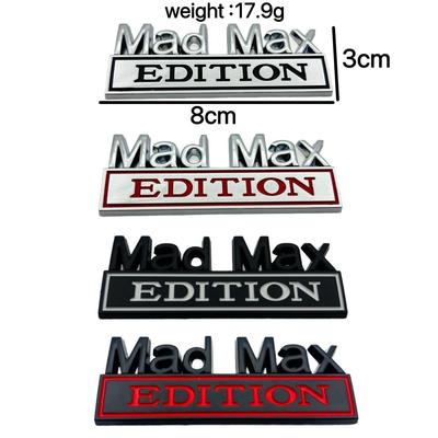 Cross-Border Hot Sale MAD MAX Car Fender Emblem - Edition Body Rear Sticker MADMAX Emblem