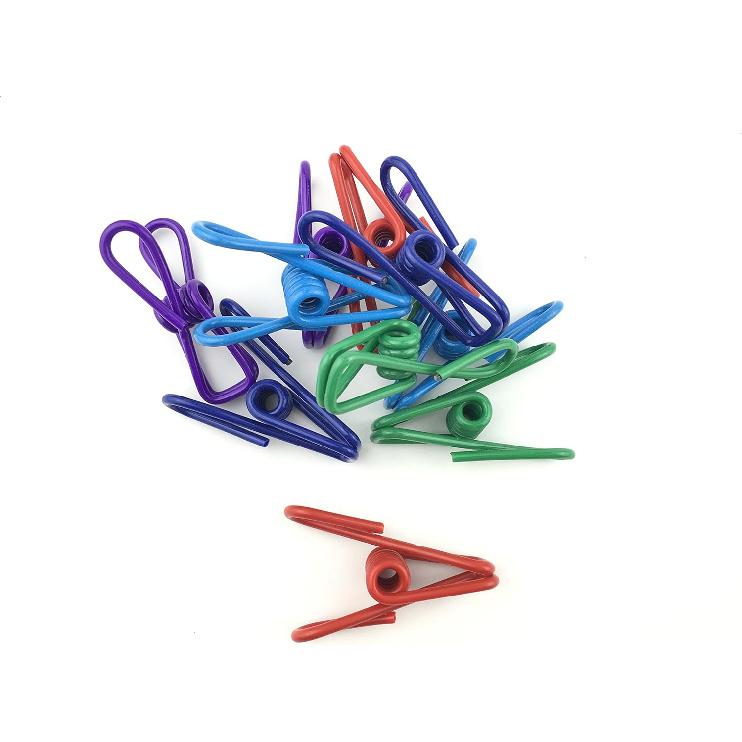 30 Pcs 2 Inch 10 Different Random Colors Chip Clips, PVC Coating High Elasticity Strength Clothes P, Food Clips and Bag Clips