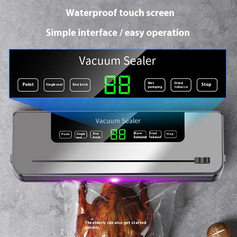 Household Automatic Vacuum Sealing Machine,kitchen Small Plastic Sealing and Preservation Machine, Food Vacuum Automatic Air Sealing Packaging Machine