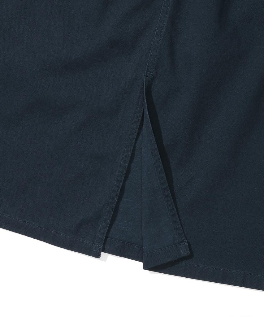 Columbia University M-Label Belted Peach Cotton Long Skirt Crown Navy