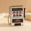 Simple Fashion Trend Keychain Toy Fruit Machine Slot Machine Keychain Personalized Creative Car Pendant Key Ring GiftAccessories