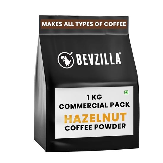 Bevzilla 1kg Hazelnut Instant Coffee Powder | Makes 500 Cups | Made For HoReCa