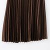 Spring 2025 Women's Slimming High-Waisted Silk Satin Pleated Midi Skirt