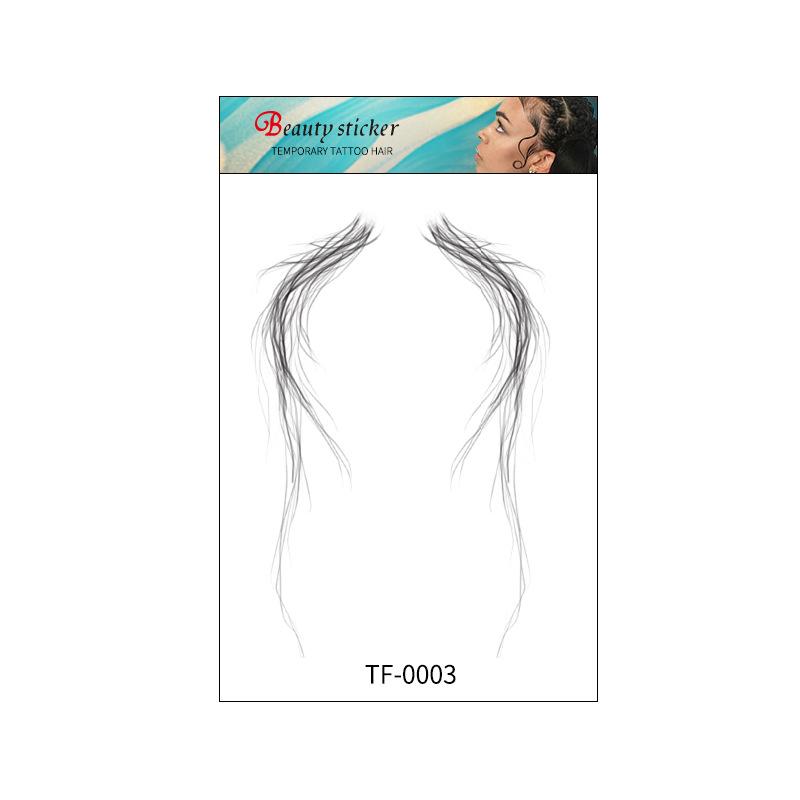 2021 Tattoo Sticker Bangs Simulated Hair Sticker Baby Hair Edge Hairline Sticker