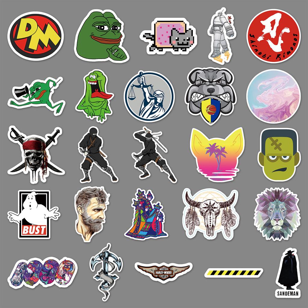 50 Fotografií Personalizované Rockové Graffiti Trendy Kufr Laptopy Koloběžky Mobilní Telefony Vodotěsné Dekorativní Samolepky