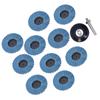 10Pcs Abrasive Wheel 80?Grit Torsion Zircon Corundum Grinding Flap Disc with Rubber Disc 2in