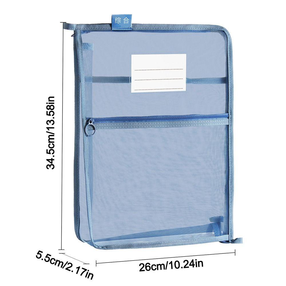 Transparente Netztasche mit Reißverschluss Große Kapazität Aufbewahrungstasche für Schreibwaren Schul- Bürobedarf
