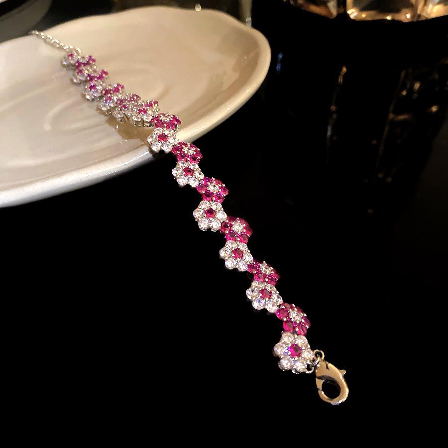 Zircon Flower Bracelet Elegant Wholesale Jewelry