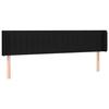 VidaXL Headboard with Ears Black 183x16x78-88 Cm Fabric3119022