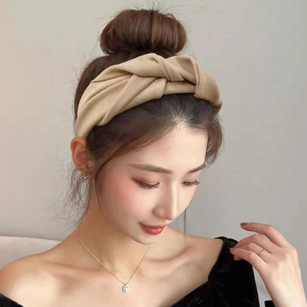 Sweet Bow Hair Claw Wide Side Braided Headband Fashion Hair Band  Girls Accessories