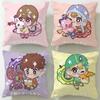 Classic Anime Digimon Adventure Cushion Cover Soft  EasyWash Pillow Case  Versatile for Couch Bed Travel and Office