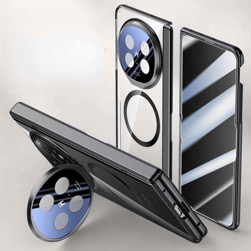 Applicable To The Oppofindn5 Phone Case, Film, All-inclusive Lens, N5 Folding Magnetic Central Axis Hinge, Electroplated
