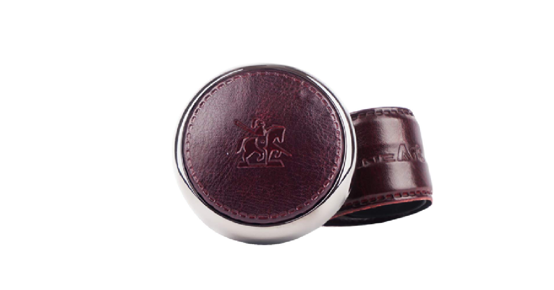 

Leather Power KNOB ( Red) Design with Leather Wheel Power Handle Spinner Power Handle красный