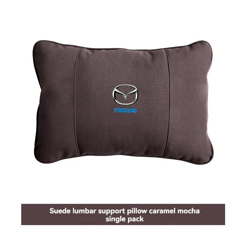 Suede Seat Headrest Neck Pillow Soft Comfort Cushion Lumbar Support For Mazda CX-3 CX-4 CX-5 CX-7 CX-9 Mazda 3 Axela 6 Gh Car