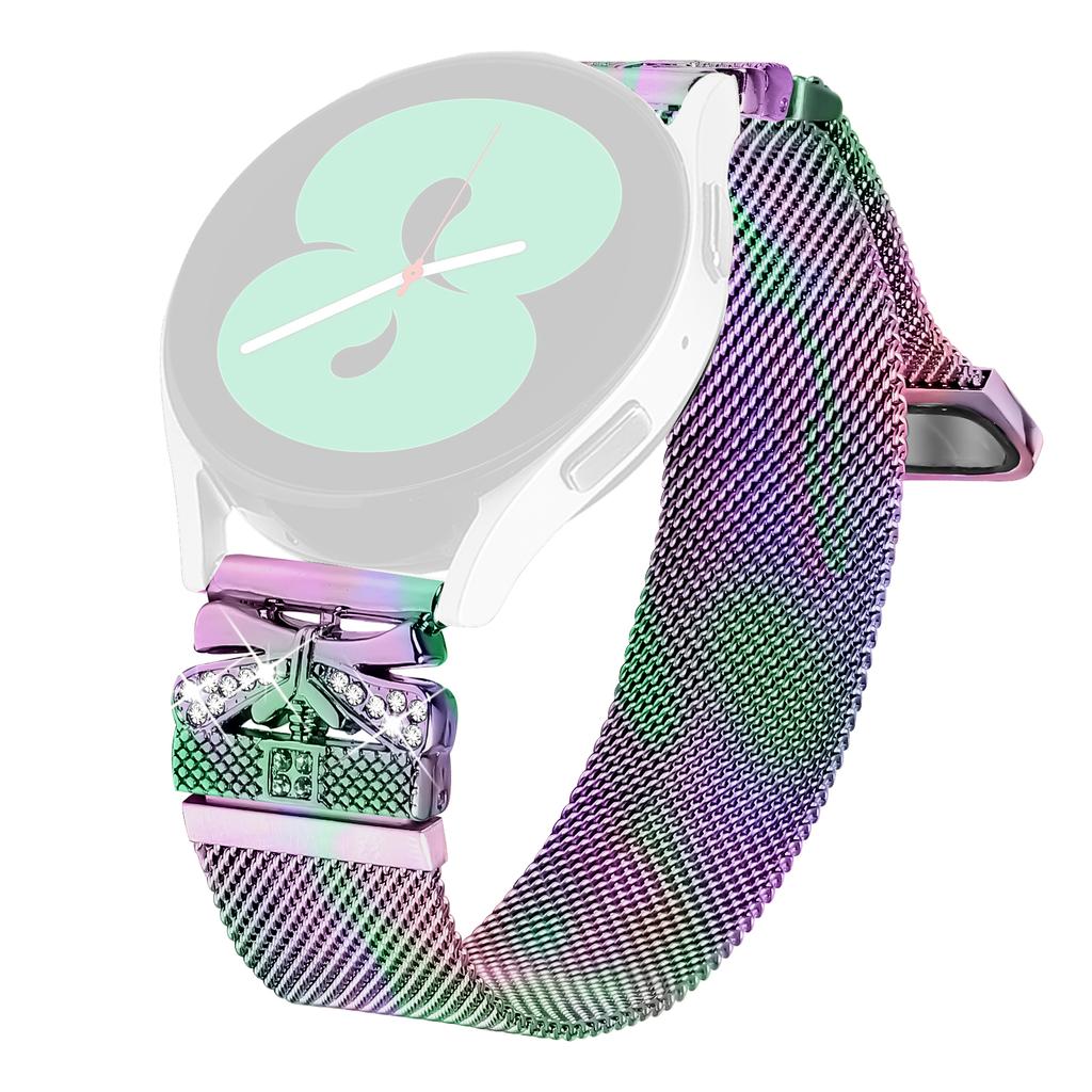 Metal Strap for Garmin D2 Air X10/Bounce Milanese Watch Band Butterfly Decor Electroplating Color