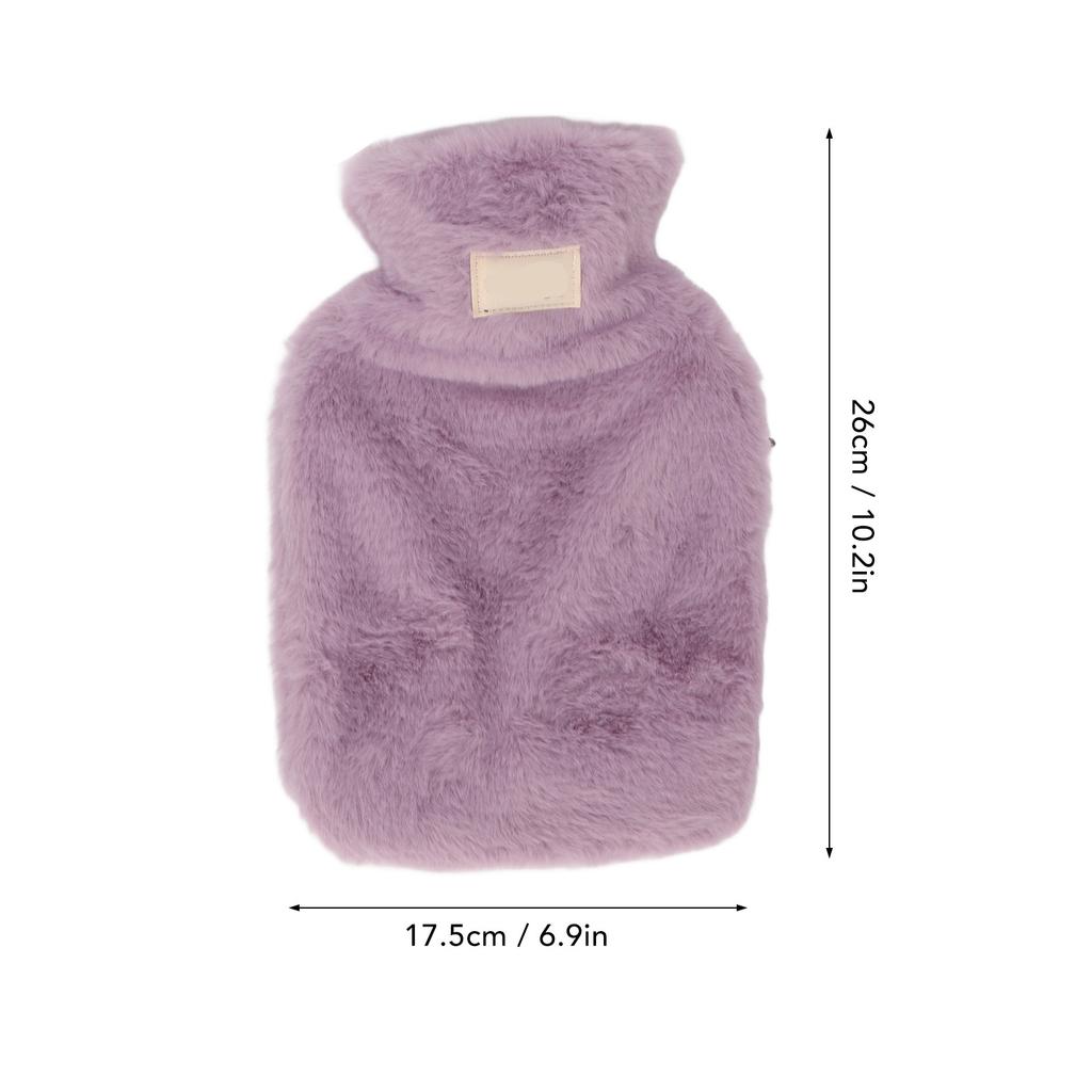 PVC Hot Water Bag with Soft Plush Cover Leakproof Winter Warm Bed Warmer Water Bag 1000ml