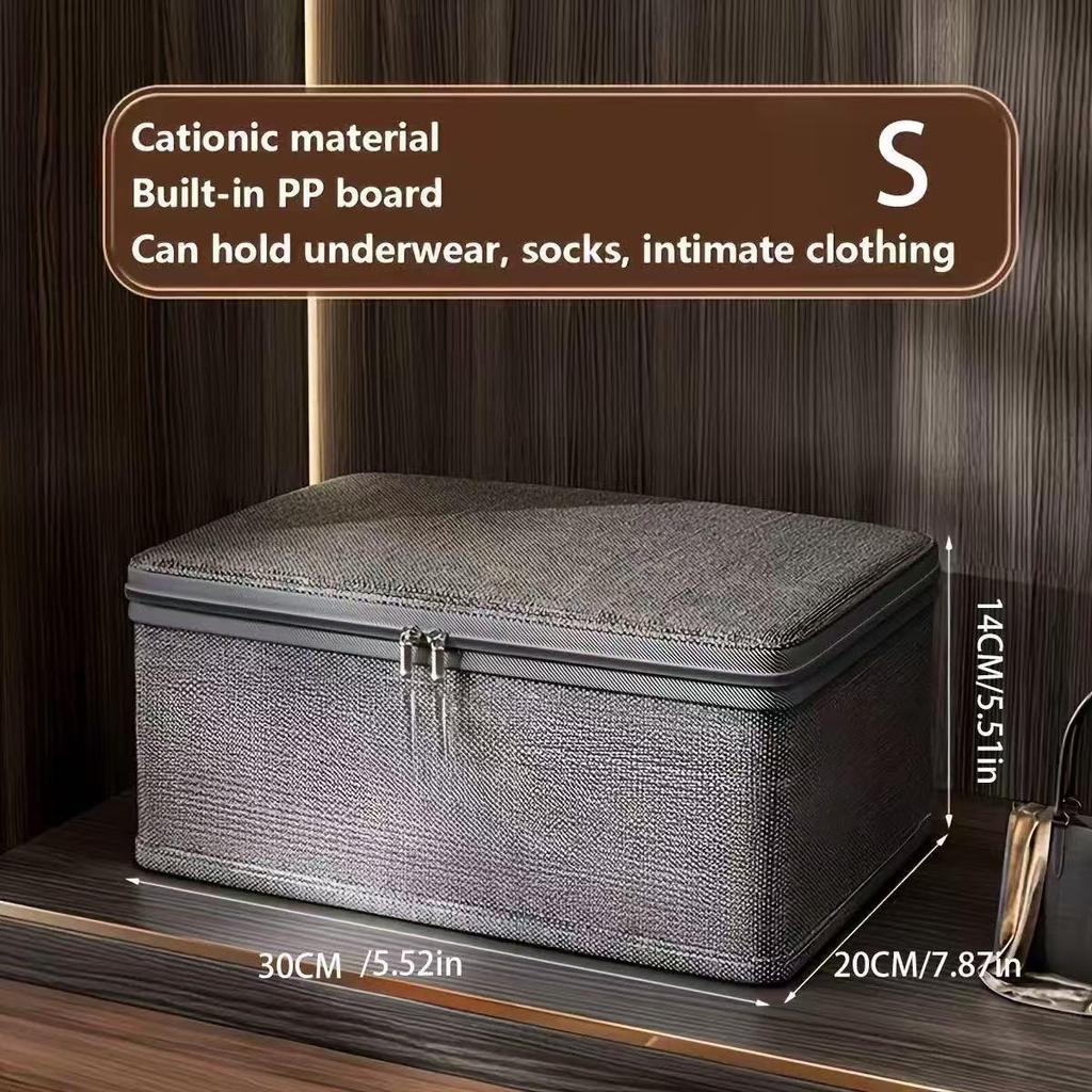 Lockable Cationic Storage Box with Lid - Large, Foldable Organizer for Home, Toys, Clothes