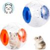Hamster Exercise Ball 2 Pcs Hamster Ball 2 Color Plastic Gerbil Toy Ball Small Portable Ball for Running Jogging Sport Hamster Gerbil Pet