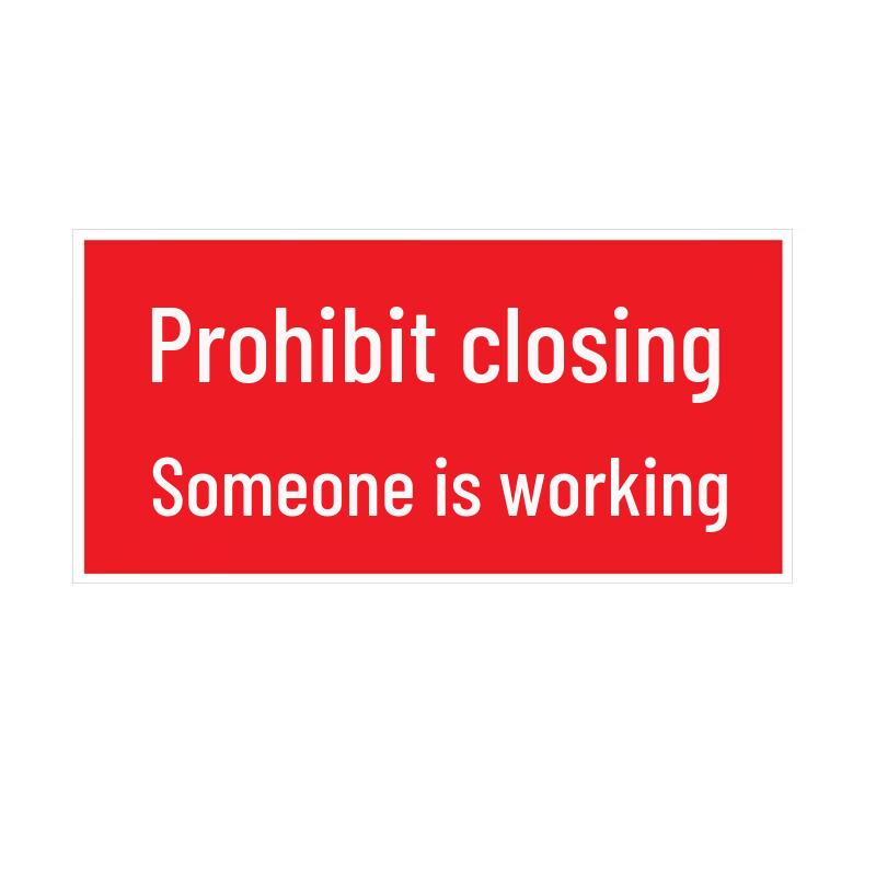 Magnetic No Working Safety Sign
