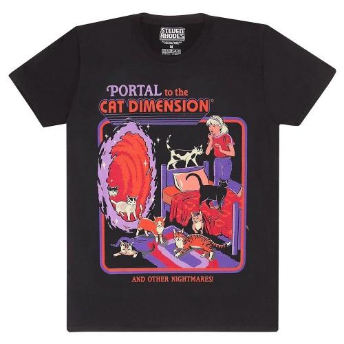 Steven Rhodes Unisex Yetişkin Portal Kedi Boyutu Tişörtü